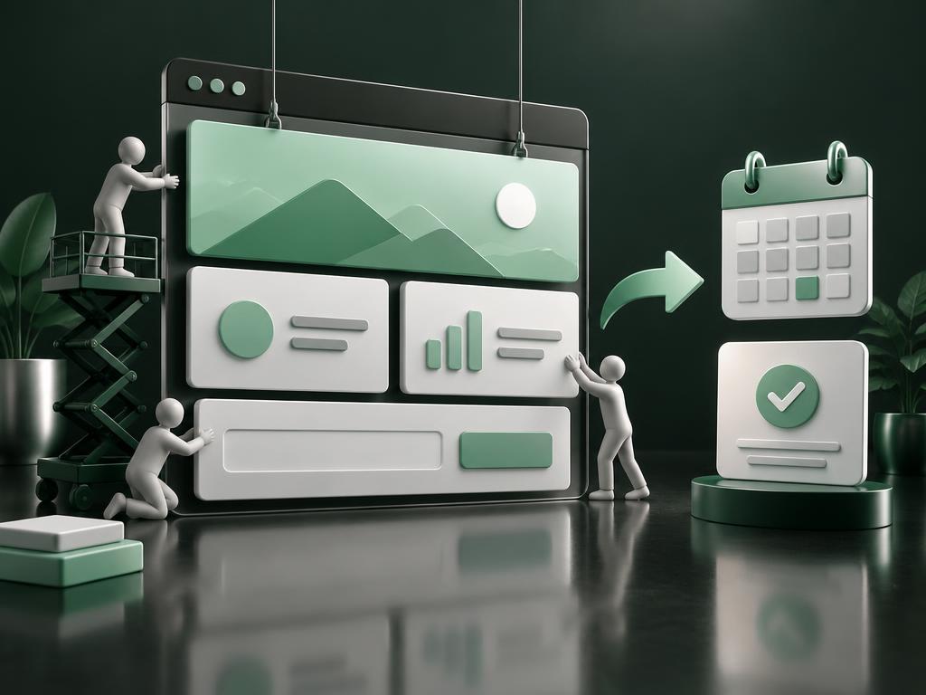 An offer brief becomes editable landing page sections and connected opt-in, booking and thank-you pages