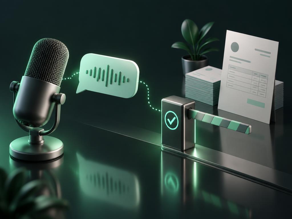 Voice and text connected to a calendar, contacts, invoices and specialist AI agents through an approval checkpoint